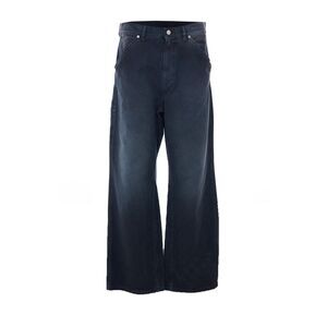 Marni Men Black Canvas Trousers With Marni Application